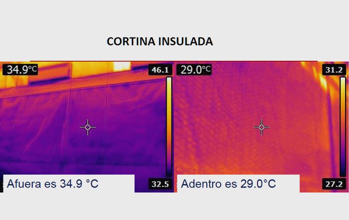 La cortina insulada, por su parte, si ofrece bastante aislamiento. Esto es valioso tanto en la etapa de crianza como en la etapa de finalización. 