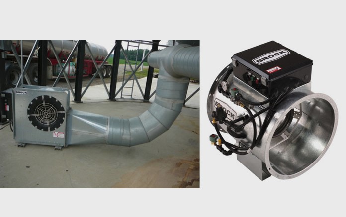izq.- ofrecemos ventiladores centrifugados de alta velocidad y baja velocidad./ Der.- Además, ventiladores de aire caliente para remover la humedad del producto